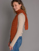 Aran Heritage Cable Scarf - Burnt Orange