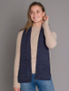 Aran Heritage Cable Scarf - Denim