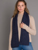 Aran Heritage Cable Scarf - Denim