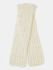 Aran Heritage Cable Scarf - White