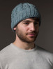 Aran Heritage Cable Wool Hat - Summer Storm