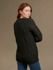 Aran Crew Neck Sweater - Moss