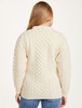Merino Honeycomb Aran Sweater - Natural White