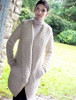 Cable Knit Waterfall Aran Cardigan - Natural White