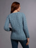 Super Soft V-Neck Button Up Cable Knit Cardigan - Misty Marl