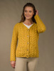 Super Soft V-Neck Button Up Cable Knit Cardigan - Sunflower Yellow