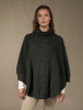 Super Soft Poncho Rib Neck - Pine Green