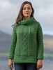 Aran Cowl Neck Tunic Sweater [Free Express Shipping Offer]