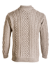 Mens Super Soft Half Zip Aran Troyer - Back Detail