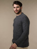 Wool Cashmere Crew Neck Sweater - Medium Grey