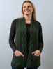 Cable Aran Waistcoat - Army Green