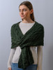 Super Soft Cabled Shawl - Seaweed