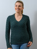 Open Neck Merino Trellis Sweater