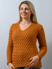 Open Neck Merino Trellis Sweater