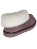 Aran Ladies Closed Back Sheepskin Slippers - Chocolate