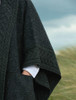 Ladies Donegal Tweed & Merino Wool Cape - Charcoal