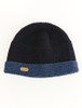 Men's Crochet Turn Up Hat - Blue