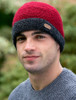 Men's Crochet Turn Up Hat - Red