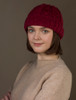 Aran Heritage Cable Wool Hat - Cassat Red