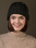 Aran Heritage Cable Wool Hat - Moss