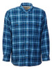 Ladies Fleece Lined Flannel Shirt - Blue Navy Tartan
