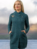 Ladies Super Soft Patch Cowl Sweater - Peacock