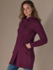 Ladies Super Soft Patch Cowl Sweater - Purple Marl