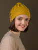 Merino Honeycomb Pom Pom Hat - Sunflower Yellow