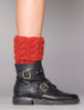 Aran Cable Knit Boot Cuffs - Mustard Orange