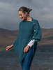 Super Soft Trellis Poncho - Irish Sea