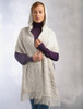 Hooded Scarf Shawl - Natural White