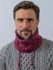 Men's Super Soft Trellis Snood Scarf  - Jam