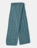 Aran Heritage Cable Scarf - Summer Storm