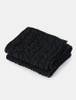 Aran Heritage Cable Scarf - Charcoal