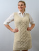 Aran Sleeveless V-Neck Dress - Natural White