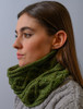 Extra Soft Aran Snood - Meadow Green