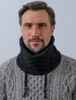 Extra Soft Aran Snood - Black