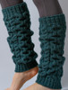 Merino Wool Aran Leg Warmers - Evergreen