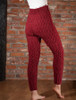 Wool Cashmere Aran Cable Leggings - Red