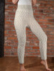 Wool Cashmere Aran Cable Leggings - Chalk