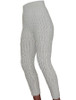 Wool Cashmere Aran Cable Leggings - Natural White