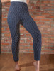 Wool Cashmere Aran Cable Leggings - Navy