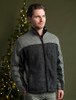 Men's Fleece Lined Wool Jacket  - Brown