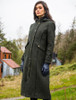 Julia Long Tweed Coat - Deep Green