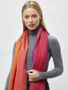 Giant Merino Scarf - Orange & Pink