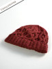 Merino Wool Cable Knit Hat - Chillipepper