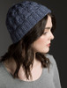 Merino Wool Cable Knit Hat - Denim