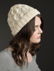 Merino Wool Cable Knit Hat - Natural White