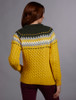 Ladies Aran Raglan Sweater - Yellow