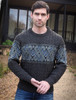 Merino Jacquard Crew Neck Sweater